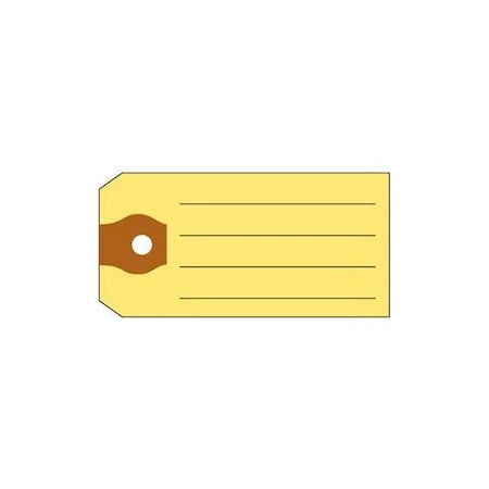 Asp Multi-Purpose Tags (No Rings), 1 3/8" X 2 3/4", 500 Per Box: Yellow Pk 1470-01